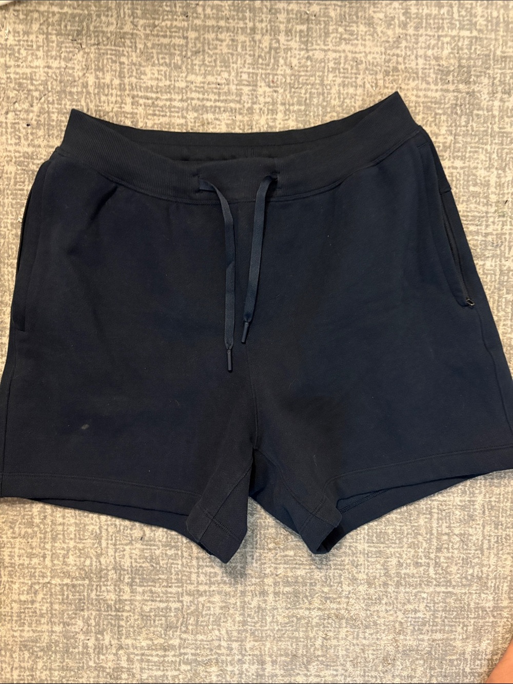 Lululemon Men's Navy Drawstring Sweat Shorts 5”Inseam